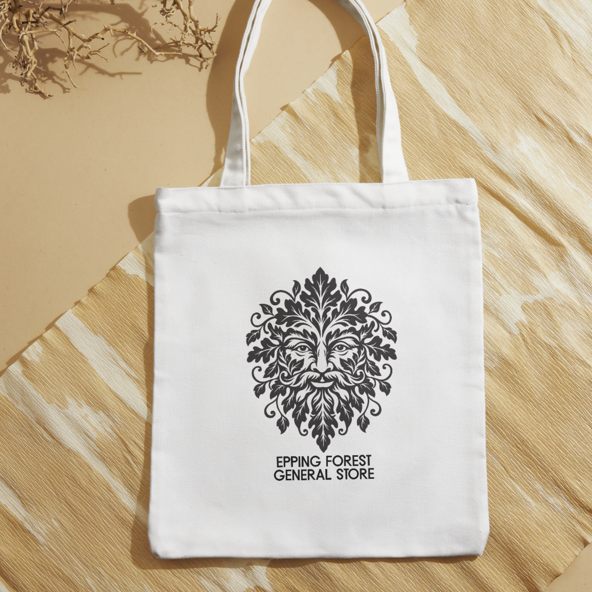 Recycled Jute Bag | Green Man Spirit Print