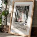 Framed print of Epping Forest on a stone floor with greenery